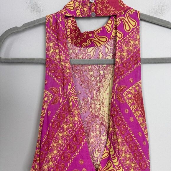 FREE PEOPLE INTIMATELY | NEW Pink & Gold Beaux Slip Dress Women’s Size X-Small - Picture 11 of 12